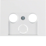 Накладка для ТВ розетки HAGER-BERKER 2/3 отвори полярна білизна К.1