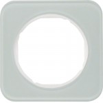 Рамка одинарна HAGER-BERKER склополярна білизна R.1