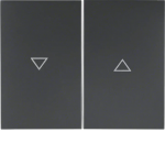 Клавіша подвійна HAGER-BERKER зі знаком "Стрілка" антрацит К.1