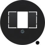 Накладка для розеток громкоговорителей USB-розеток HAGER-BERKER черная 1930