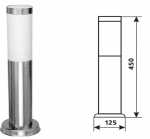 Світильник DELUX POLE 0450 E27 нержавіюча сталь садово-парковий