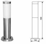 Світильник DELUX POLE 01100 E27 нержавіюча сталь садово-парковий