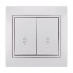 Вимикач LEZARD Mira 701-0202-106 2кл. прохідний білий