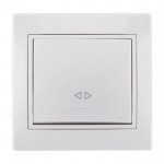 Вимикач LEZARD Mira 701-0202-107 1кл. проміжний білий