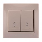 Вимикач LEZARD Mira 701-0303-106 2кл. прохідний крем