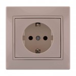 Розетка LEZARD Mira 701-0303-122В з заземлюючим контактом крем
