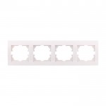 Рамка LEZARD Deriy 702-0200-149 горизонтальная без вставки 4 места белая