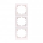 Рамка LEZARD Deriy 702-0200-153 вертикальна без вставки 3 місця біла