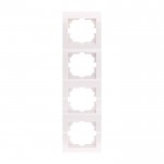 Рамка LEZARD Deriy 702-0200-154 вертикальна без вставки 4 місця біла