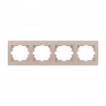 Рамка LEZARD Deriy 702-0300-149 горизонтальна без вставки 4 місця крем