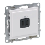 Розетка LEGRAND Suno USB Тип С+C 15Вт 5В белая
