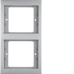 Рамка подвійна вертикальна HAGER-BERKER нержавіюча сталь K.5