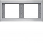 Рамка подвійна горизонтальна HAGER-BERKER алюміній K.5