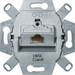 Механизм розетки информационной HAGER-BERKER UAE 1*RJ45 8-полюсн. экранированная Кат.6 класс Е