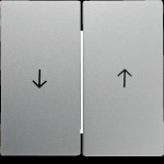 Кнопка подвійна із знаком "Стрілка" HAGER-BERKER алюміній S.1