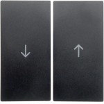 Кнопка подвійна із знаком "Стрілка" HAGER-BERKER антрацит S.1