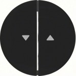 Кнопка подвійна із знаком "Стрілка" HAGER-BERKER чорна R.x