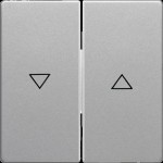 Клавіша подвійна із знаком "Стрілка" HAGER-BERKER алюміній Q.x