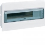 Щит вбудовуваний HAGER COSMOS VR118TD 1 ряд 18 мод. прозорі двері