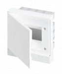 Щит пластиковий АВВ BASIC E вбудований з клемами 6 мод. білі двері BEF401206