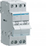 Вимикач (перемикач) навантаження Hager I-0-II із загальним виходом зверху 2-пол. 40А/230В 2м