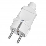 Вилка DELUX CT16 однофазна із заземленням 16А 250V IP40 3500W біла