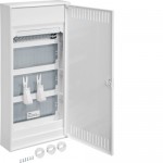 Щит накладний HAGER VOLTA 4-рядний для мультимедіа 48 мод. VA48NW IP30 з металевими дверима