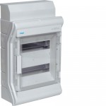 Щит накладний HAGER VECTOR 2 ряди 24 (28) мод. VE212DN прозорі двері