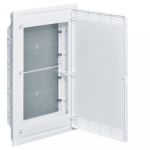 Щит вбудовуваний HAGER GOLF мультимедійний VF418PZF 4 ряди біла перфорована двері