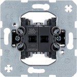 Механізм двохклавішного вимикача жалюзі HAGER-BERKER 10АХ/250В