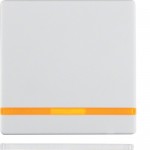 Клавіша одинарна HAGER-BERKER з лінзою біла Q.x