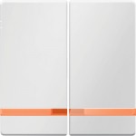 Клавиша двойная HAGER-BERKER с линзой белая Q.x