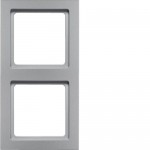 Рамка подвійна HAGER-BERKER алюміній Q.3