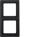 Рамка подвійна HAGER-BERKER антрацит Q.1