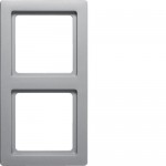 Рамка подвійна HAGER-BERKER алюміній Q.1