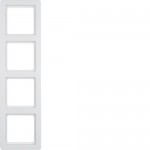 Рамка чотиримісна HAGER-BERKER біла Q.1