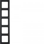 Рамка п'ятимісна HAGER-BERKER антрацит Q. 1