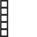 Рамка п'ятимісна HAGER-BERKER антрацит Q. 3