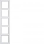 Рамка п'ятимісна HAGER-BERKER біла Q. 3