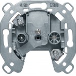 Розетка антенна HAGER-BERKER 2 отвори прохідна