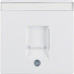 Накладка для супортів HAGER-BERKER під модуль RJ12/RJ45 біла Q.x
