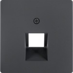 Накладка для 1-місцевої розетки UAE HAGER-BERKER антрацит Q.х