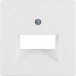 Накладка для 2-місцевої розетки UAE HAGER-BERKER біла Q.х