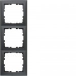 Рамка тройная HAGER-BERKER антрацит S.1