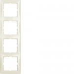 Рамка 4-местная HAGER-BERKER белая S.1
