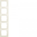 Рамка 5-местная HAGER-BERKER белая S.1