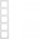 Рамка 5-местная HAGER-BERKER полярная белизна S.1