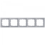Рамка 5-местная HAGER-BERKER алюминий S.1