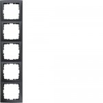 Рамка 5-местная HAGER-BERKER антрацит S.1