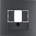 Накладка для розеток гучномовців USB-розеток HAGER-BERKER антрацит S.1